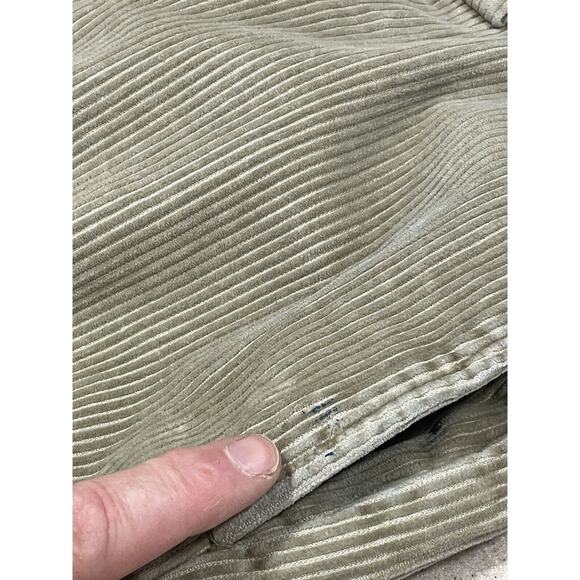 LL Bean Capri Corduroy Women’s Pants Waist 35” Inseam 21.5” High Rise Beige - Picture 12 of 13